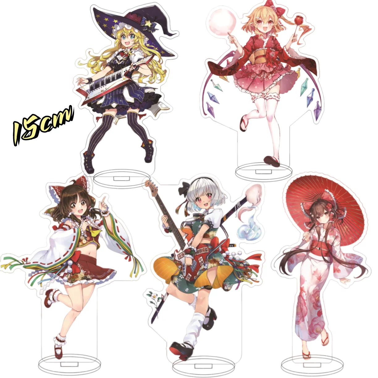 

About 15cm Charm Anime Fans Gifts Touhou Project Acrylic HD Figure Stand Model Kirisame Desk Decoration Collection Plate Series