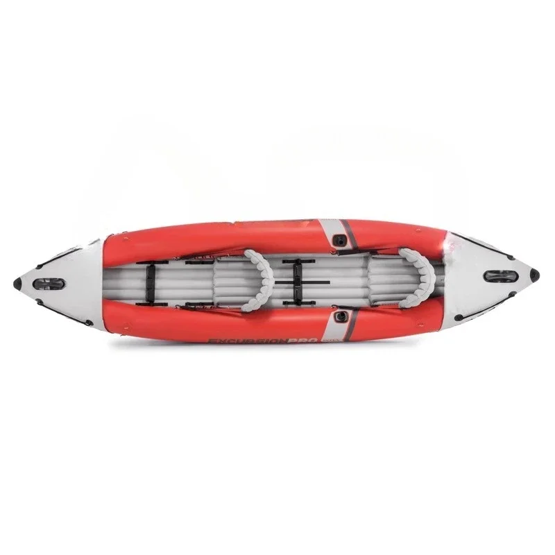 Two-Person Drifting Inflatable Rubber Rowing Boat with Paddle Air Pump - Double Assault Boat for Water Sports