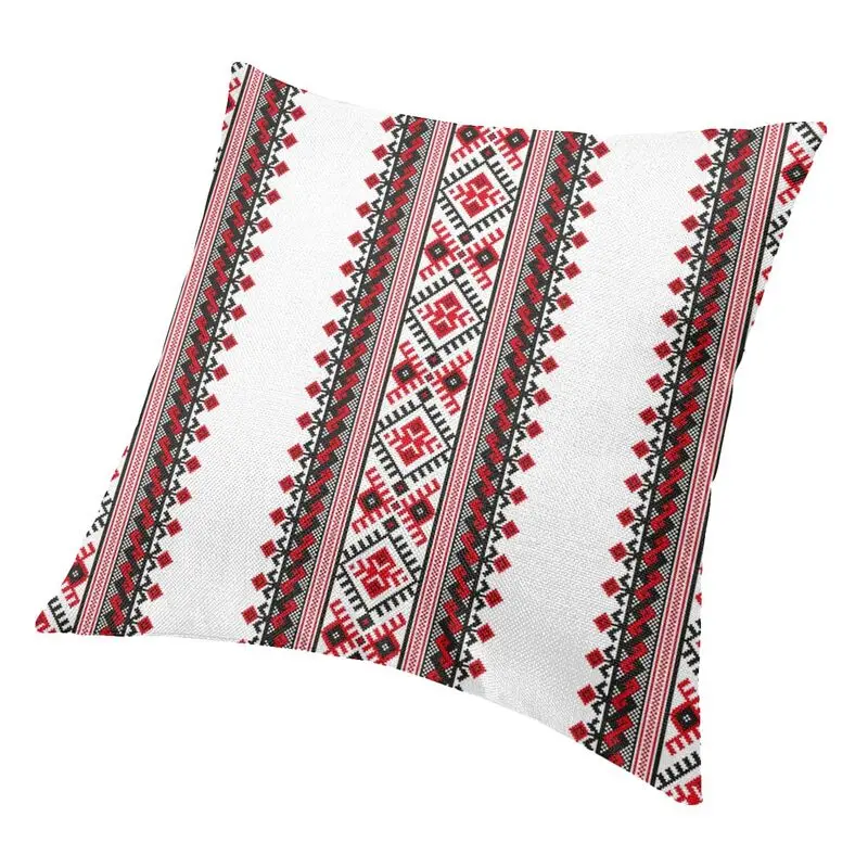 Vibrant Ukraine Vyshyvanka Embroidery Pillow Case Home Decorative 3D Two Side Printing Bohemian Geometric Cushion Cover for Car