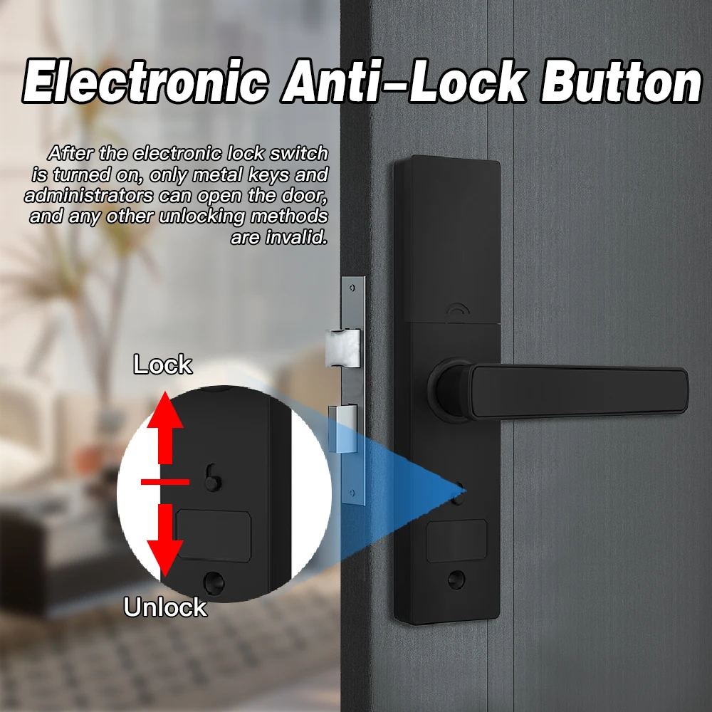 Bluetooth-compatible Tuya APP Smart Door Lock Digital Electronic Lock Smart Home Wooden Door Lock Biometric Fingerprint