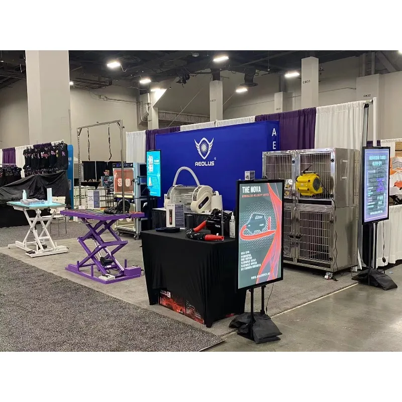 صالون العناية بالحيوانات الأليفة، طاولة أكورديون كبيرة للكلاب، طاولة احترافية لرفع الكلاب الكهربائية