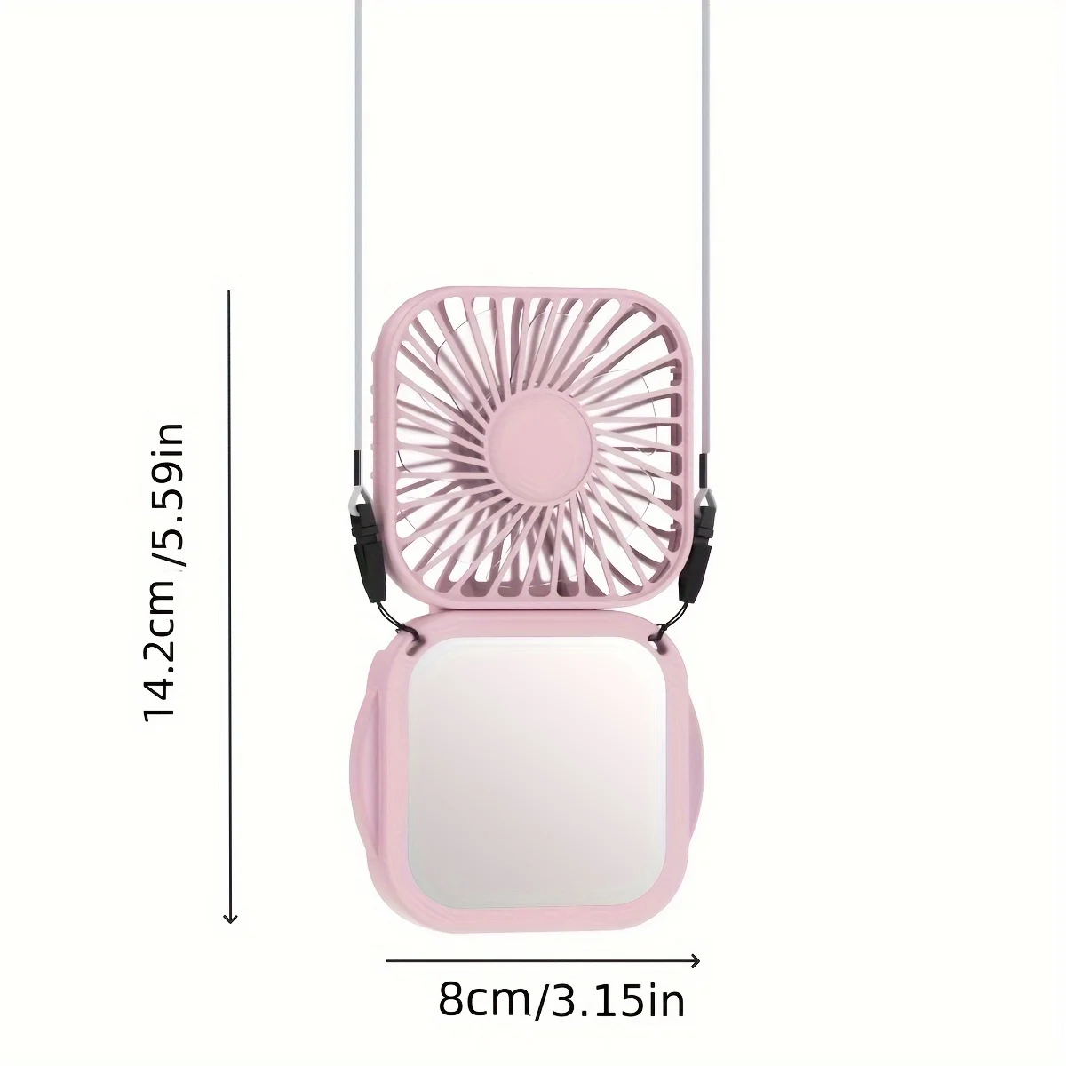 NEW Hanging Neck Fans With Vanity Mirror Outdoor Handheld Multifunction Fan Home Desktop Folding USB Rechargeable Mute Mini Fan