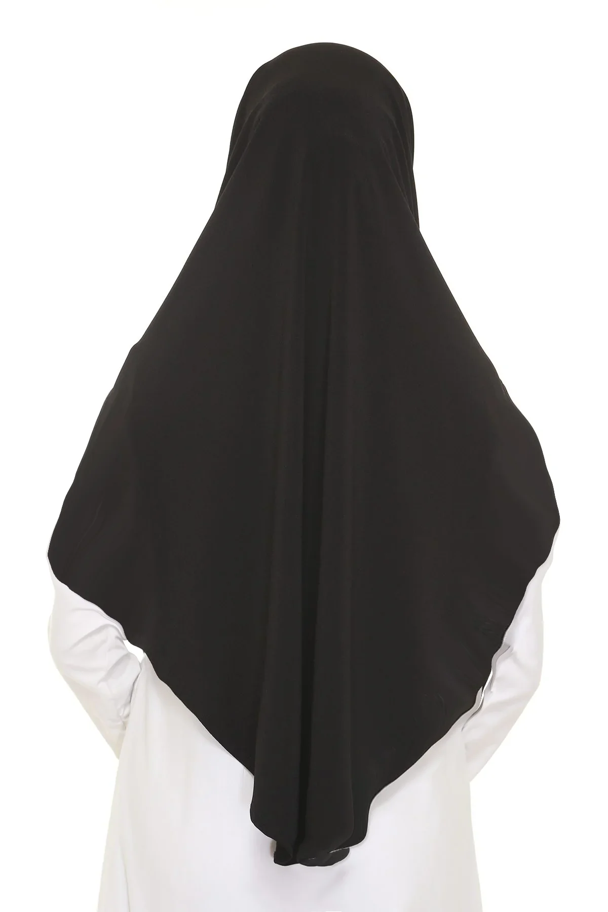 Große Größe, sofort tragbarer Instant-Khimar-Hijab, einfarbig, Chiffon, muslimisches Kopftuch für Frauen, islamisches Kopftuch für das tägliche Gebet. – Detail 8