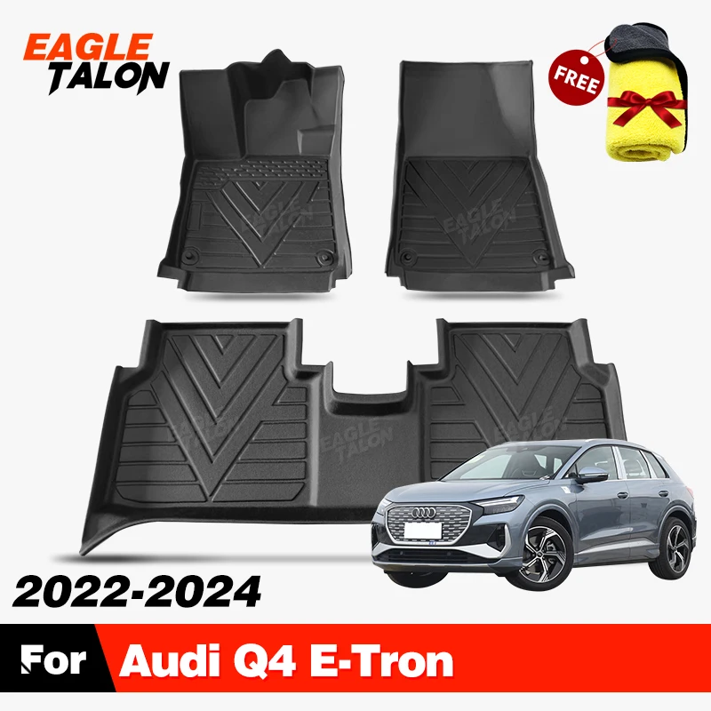 Custom All-Weather TPE Floor Mat For Audi Q4 E-Tron 2022-2024 2023 Waterproof Carpet Cover Auto Interior Protector Accessories