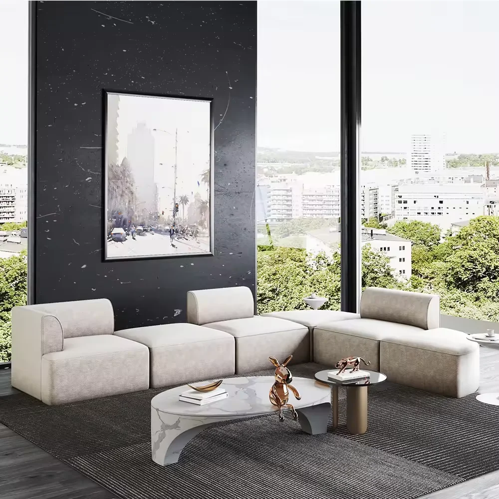 

Modern Living Room Modular Sectional Couches Sofas Foam Compressed Bed Couch Vacuum Pack Combination Sofa Set Furniture