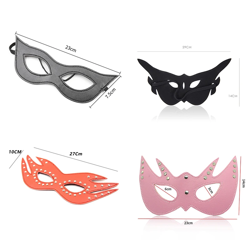 المرأة مثير قناع الغمامة تأثيري بولي Leather الجلود قابل للتعديل حفلة تنكرية الكرة هالوين قناع اكسسوارات القوطي تسخير العين #6