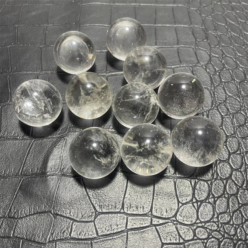 10pcs/lot Natural Healing Clear Quartz Crystal Ball Stone Sphere Energy Ball Reiki Healing Feng Shui Improve