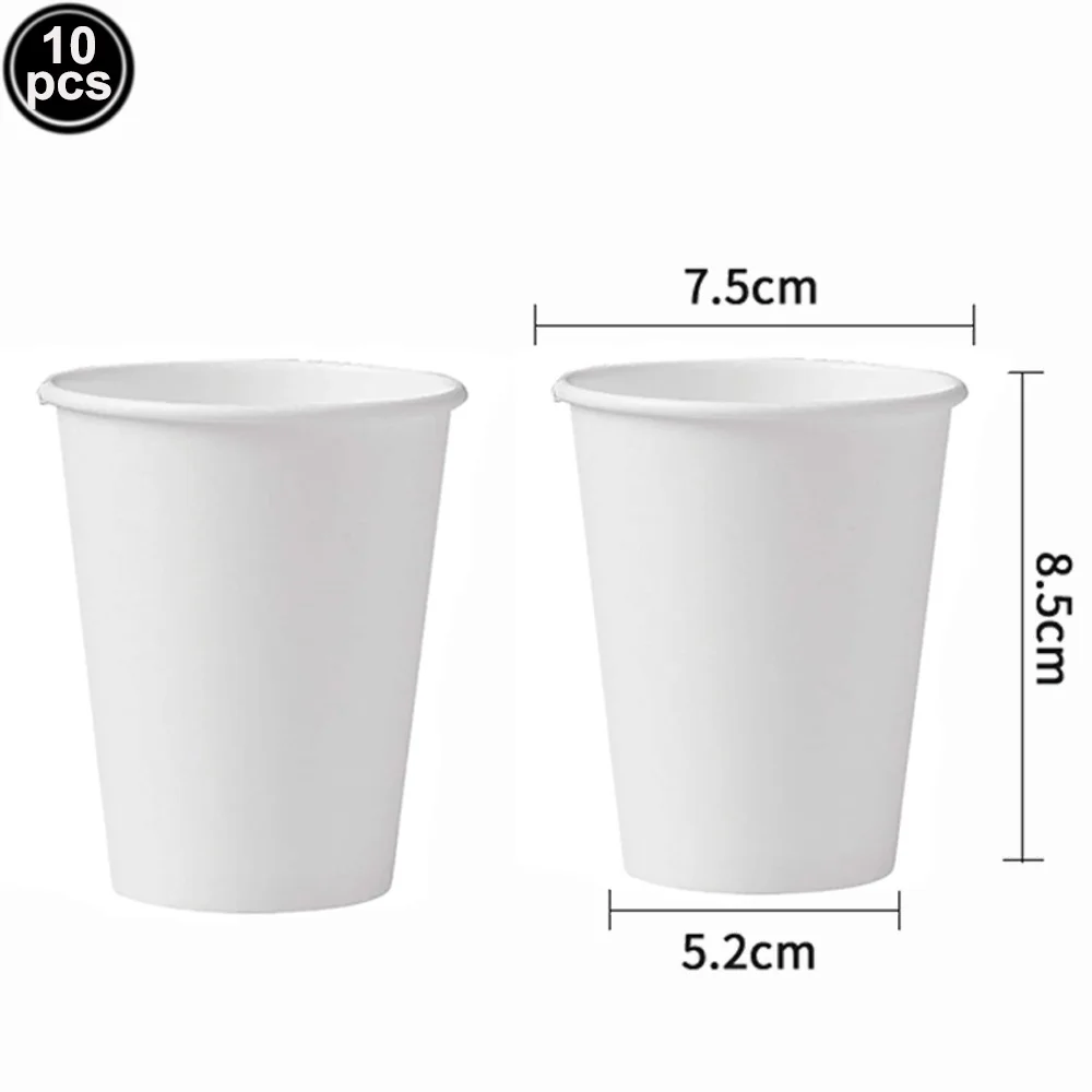 10/20/30/50pcs Solid Color Disposable Paper Cup 10 Colors Available Pink Red Blue Yellow Green White Black Birthday Party Decor