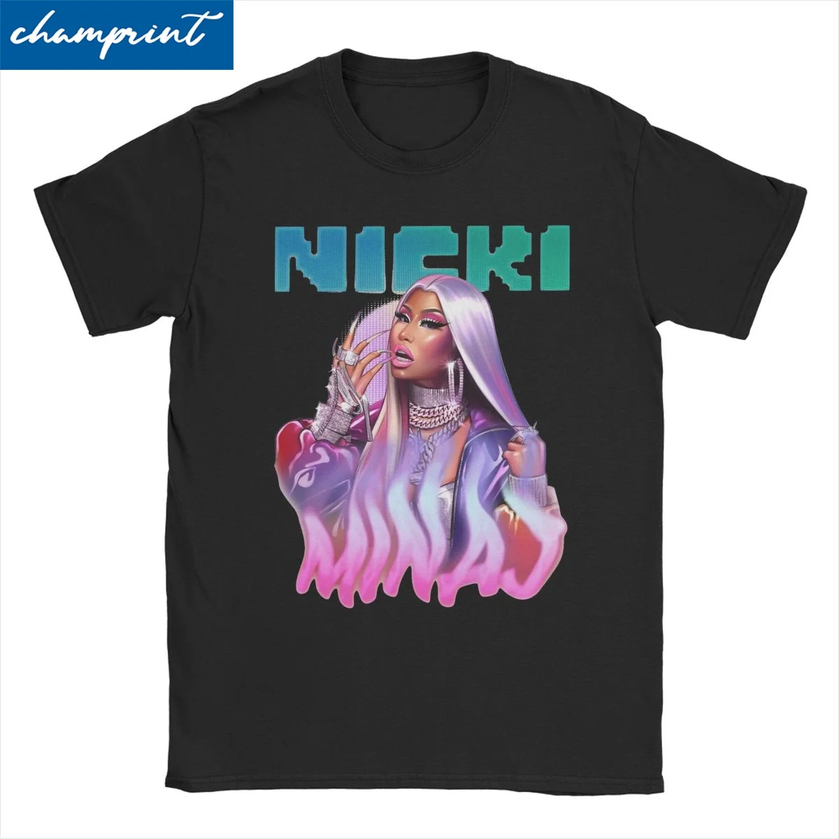 Funny Nicki Minaj Rap Gag City T-Shirts Men Women's Round Neck Cotton T Shirts Rapper Singer Music Tee Shirt Classic Clothes