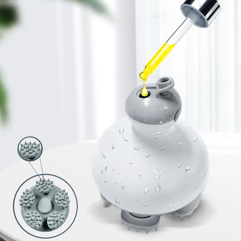 

Factory Sale Rechargeable Electric Head Scalp Massager Hair Growth Oil Customizable Scalp Oil Application Massager