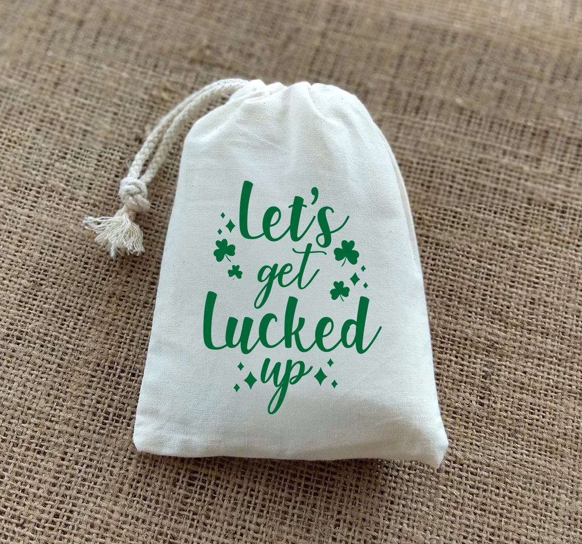 25 PCS Let's Get Lucked Up-Feast of Saint - Patrick's Day Party Favor Bags-Wedding Favors-Bachelorette Party Favor-Hangover Kit-