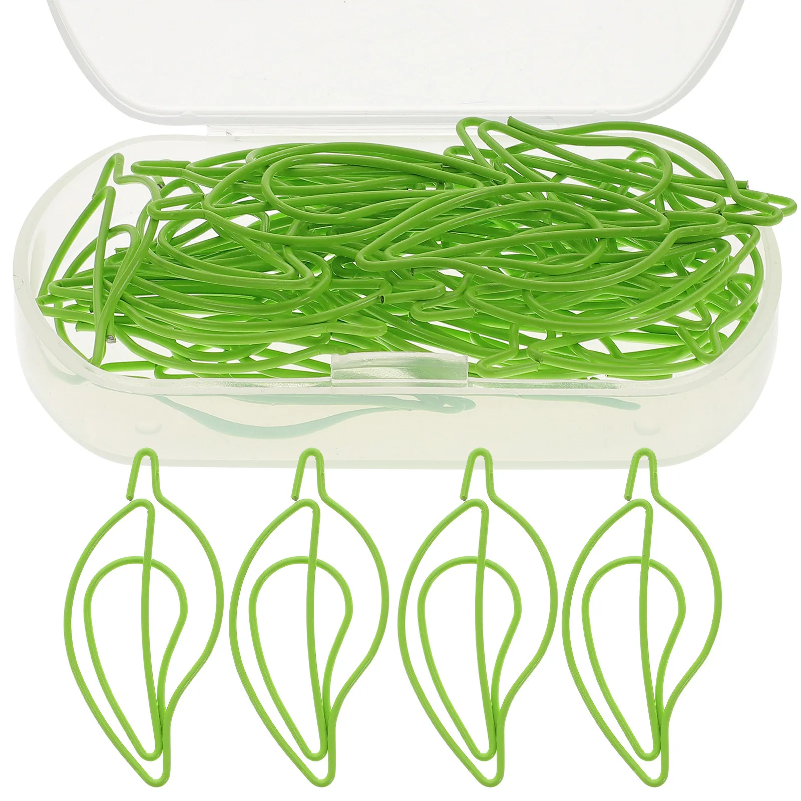 30Pcs Creative Leaf Paper Clips Metal Paperclips for Office School Files Documents Photos Letters Multiuse Decorative Paper