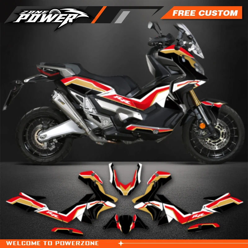 Powerzone Motorcycle Graphic Decal Stickers Kits For Honda X-ADV750 2017 2018 2019 2020 Number Name Customize 03