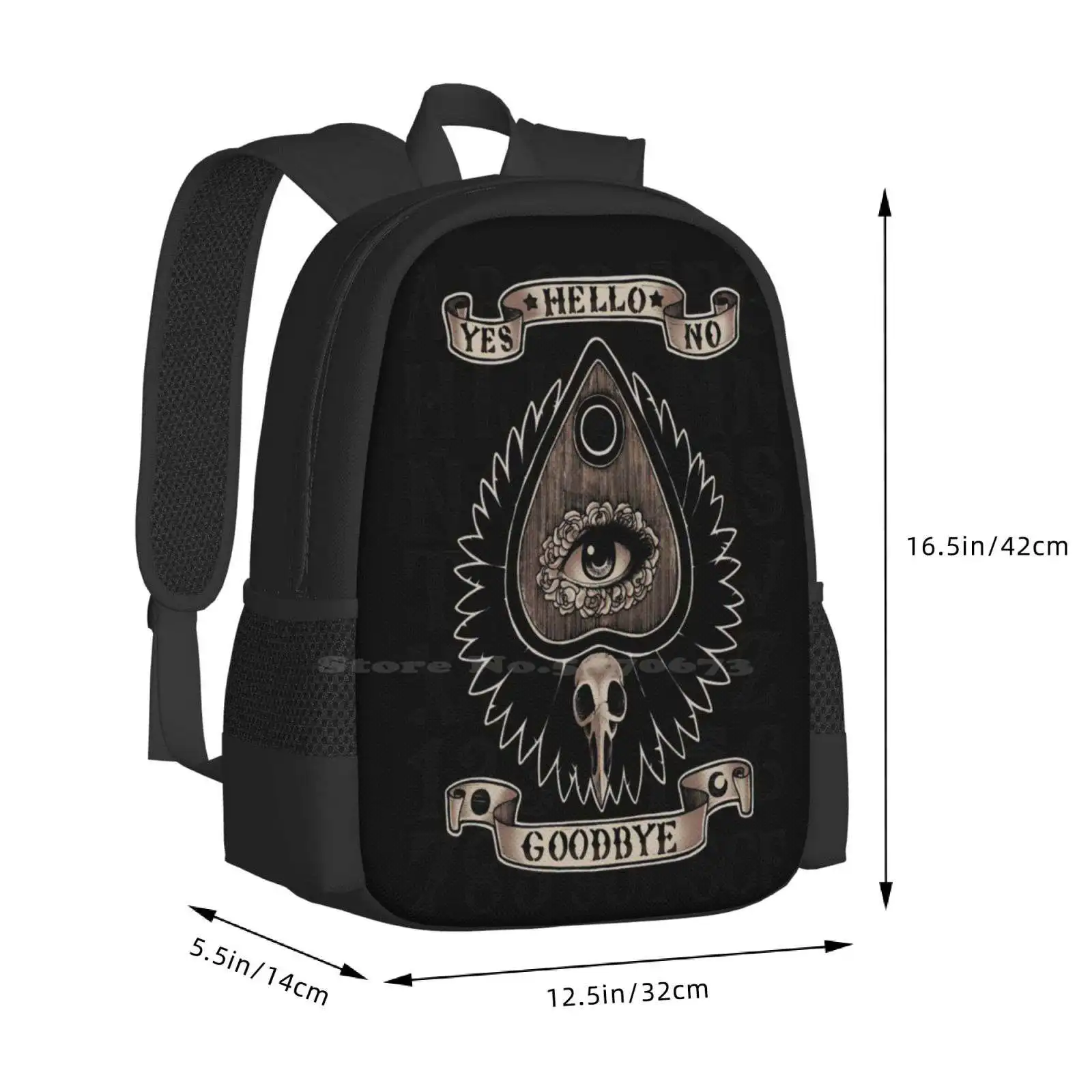 Planchette กระเป๋าเดินทางกระเป๋าเป้โน๊ตบุ๊คลายแฟชั่นสำหรับวันฮาโลวีน Reto VINTAGE wicca whitch