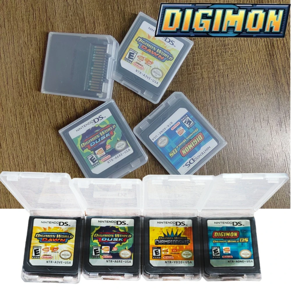 Digimon العالم سلسلة DS وحدة التحكم خرطوشة بطاقة DS لعبة خرطوشة Digimon العالم الفجر Digimon العالم الغسق ل NDSL 2DS 3DS USA Ver
