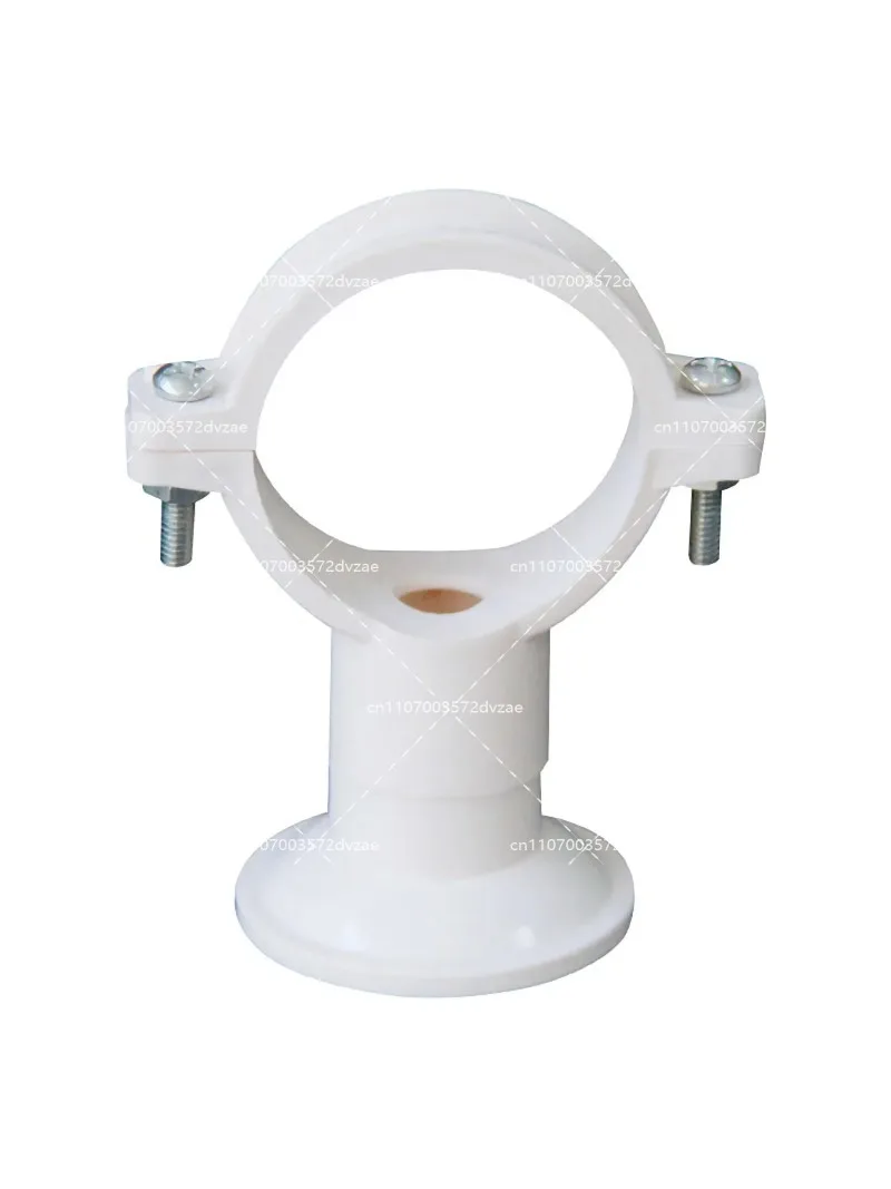 White PVC Pipe Clamp 20,25,32,40mm Plastic Clip Tube Holder O-Type & Hook-Type Metric Solvent Weld Extend Length With P