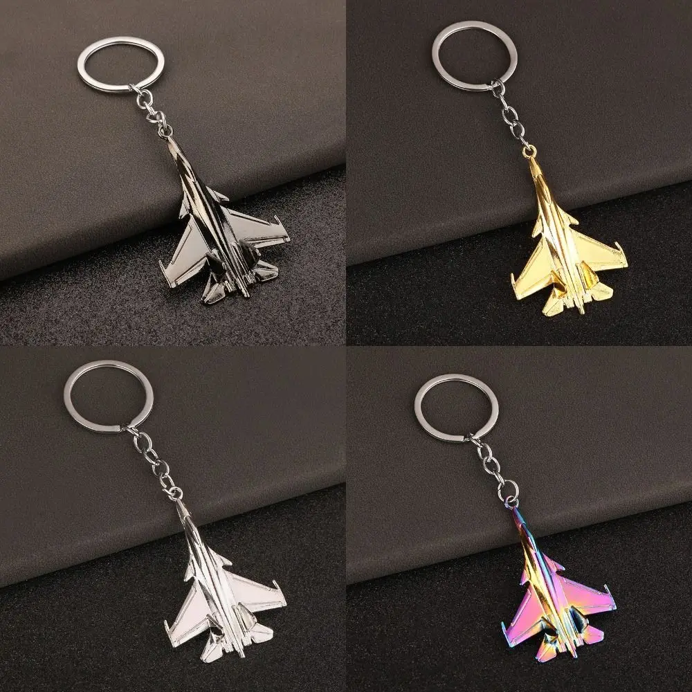 Zinc Alloy Alloy Airplane Keychain Cool Design Miniature Combat Aircraft Keychain Fighter Model Polished Finish