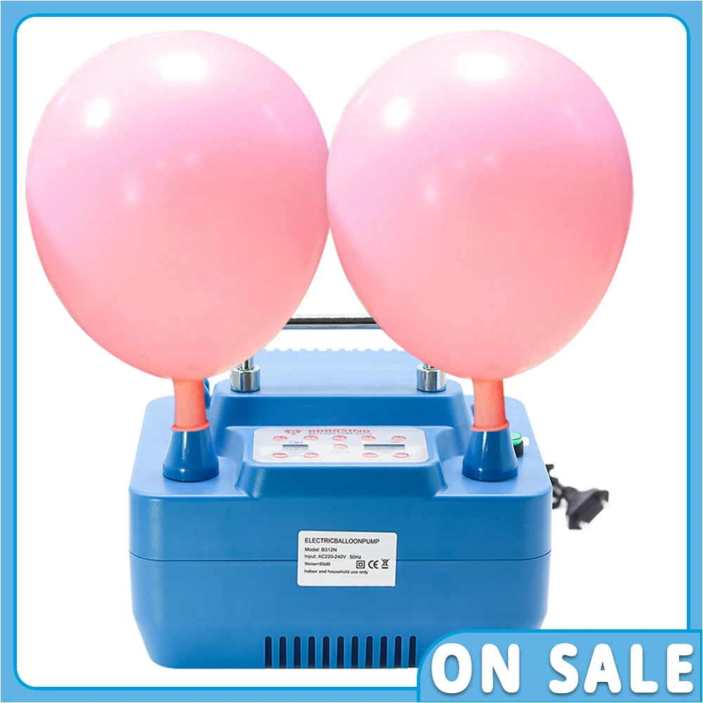 Electric Balloon Pump 800W With Timer Dual Holes Professional Inflator With Memory Function Foot Switch 800W