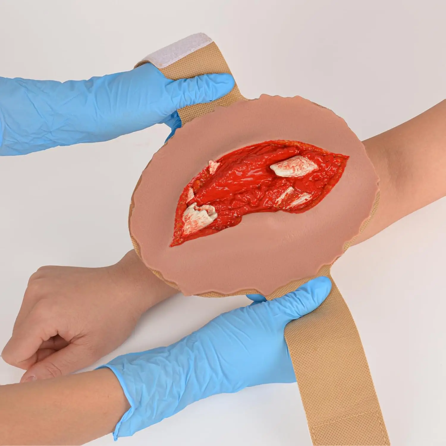 Fifth Degree Open Fracture Wound Trainer Model Simulated Wound Dressing Packing Training for Medical Student First Aid Practice