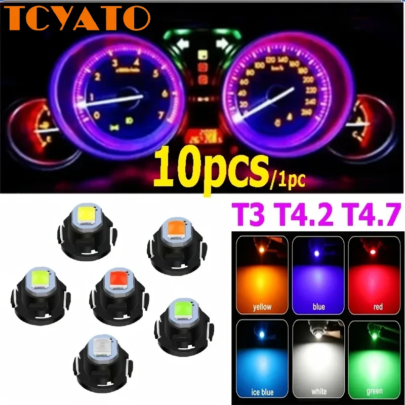 

TCYATO T3 instrument lights, T4.2, T4.7, 1SMD automotive led instrument lights, central control decorative lights, high-brightne