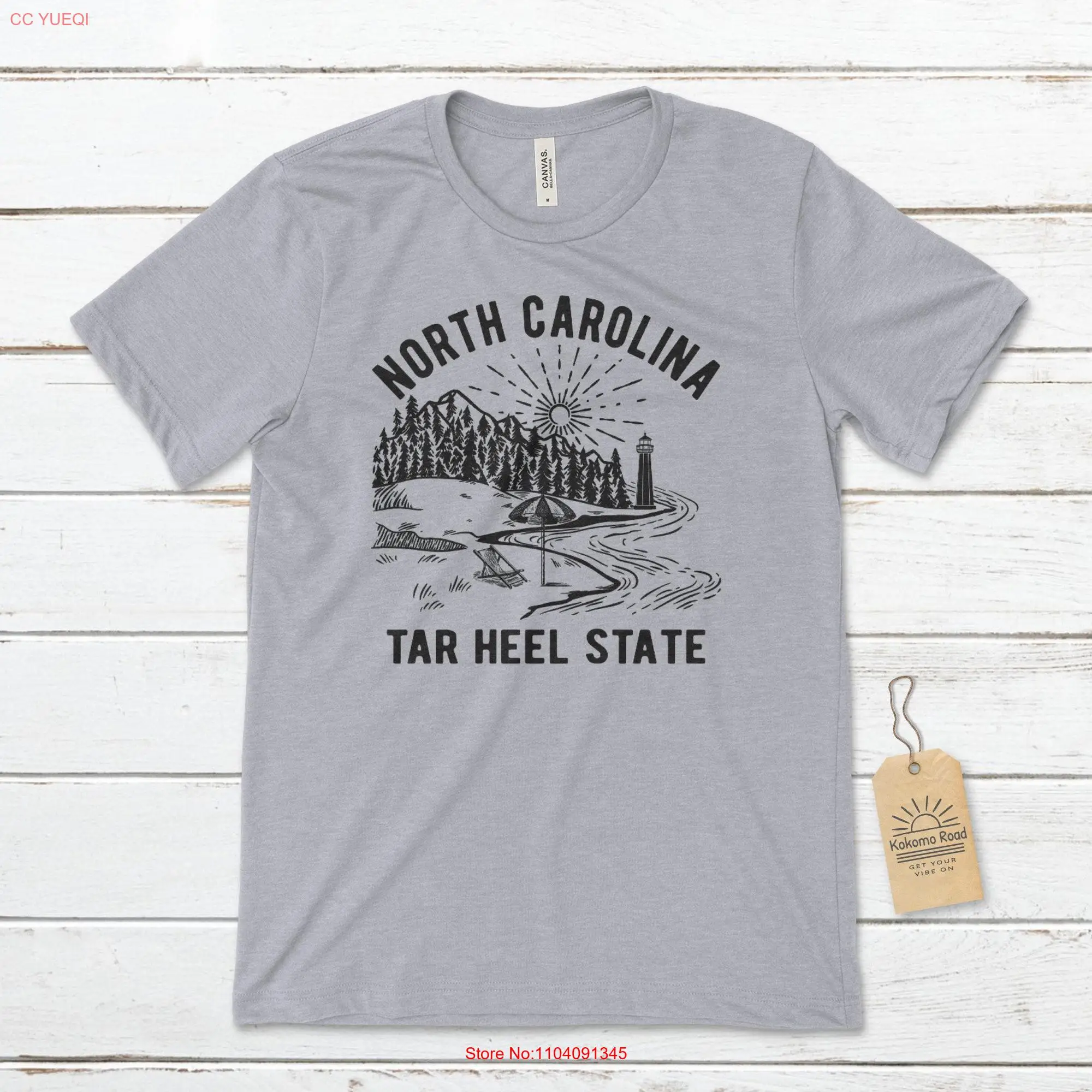 North Carolina Tar Heel State T Shirt s Carolinians long or short sleeves