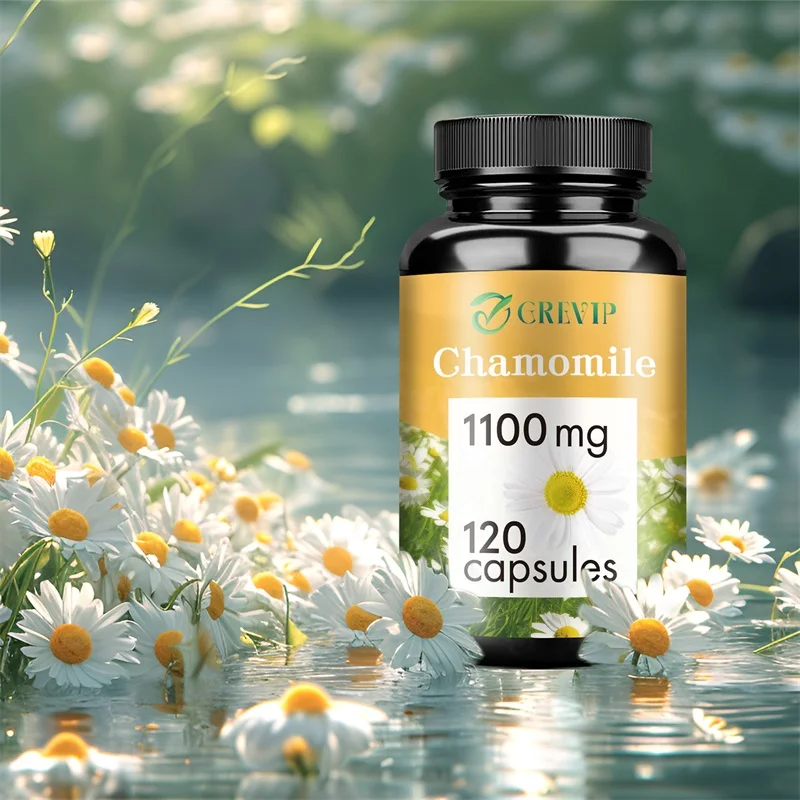 

Chamomile 1100mg - It Helps Relieve Stress, Improve Sleep, Soothe and Relax, Promote Digestion, and Boost Energy