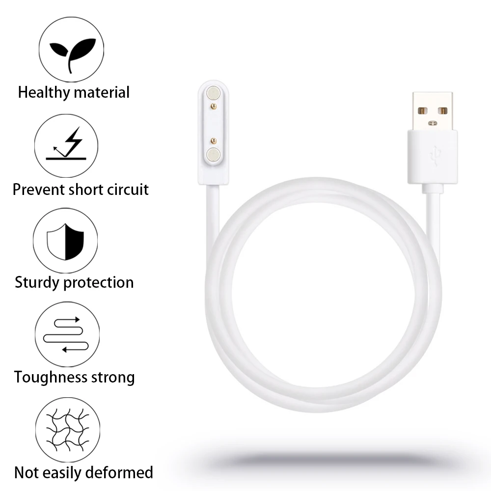 Magnetic Charge Charging Cable For Smart Watch For 2 Pins 2.84/4/7.62mm Distances White Novel Usb Power Charger Cables Universal