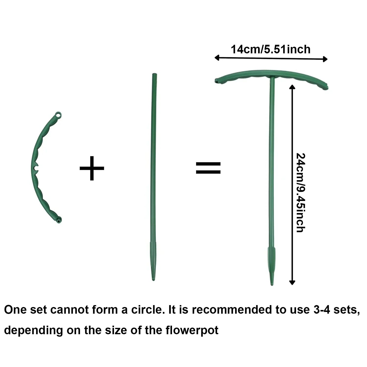 4-12Set Round Plant Support Stakes, Plastic Cage Holder Rings for Potted Plants Flowers Climbing Trellis,Garden Vegetable Suppor