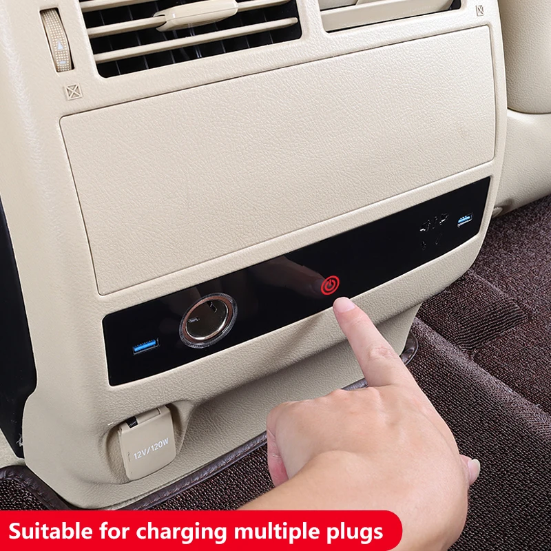 For Toyota Land Cruiser 200 Rear Row USB Multi-Function Charger LC200 Car Charging Modification Interior Decoration Accessories