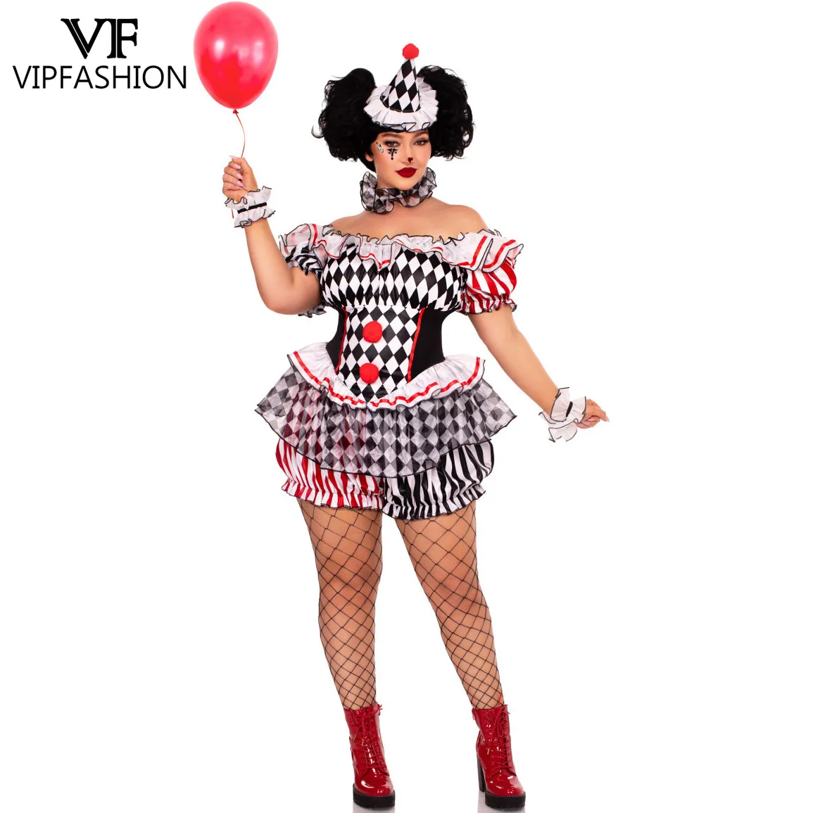 vip-fashion-–-costume-de-bouffon-arlequin-pour-femmes-tenue-de-clown-a-carreaux-epaules-denudees-deguisement-de-fete-de-carnaval-d'halloween-pour-adultes