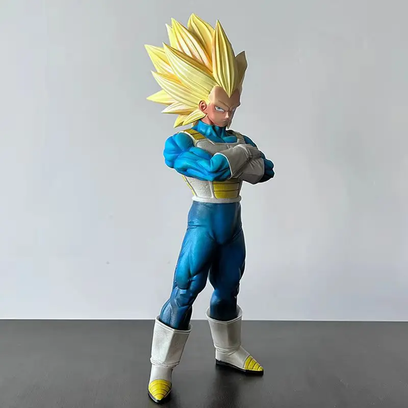 

Seven Dragon Ball Anime Model Super Saiyan Handmade Table Setup with Three Vegeta Action Figures Collectible Toy Gift