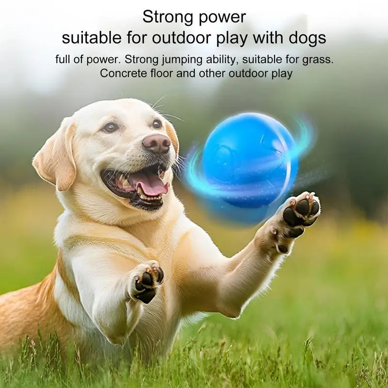 Moving Ball For Dogs Remote Control Automatic Dog Toy Electronic Dog Toy Bouncing Dog Toy Electric Dog Ball With Sounds And