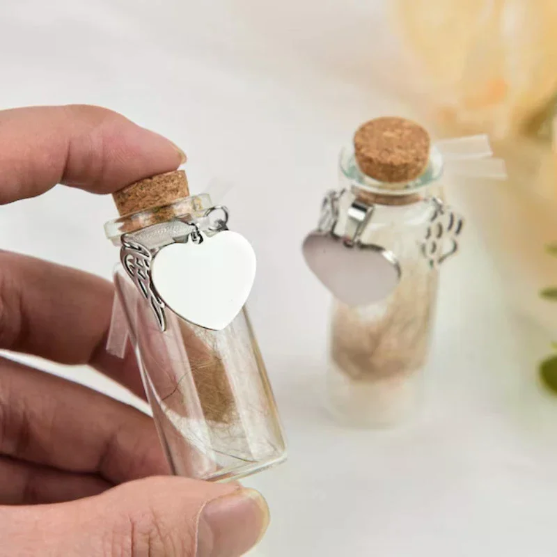 Pet Memorial Bottle For Pet Hair Dogs Cats Fur Keepsake Bottle Storage With 3 Silver Accessories Pet Memorial Urn Container