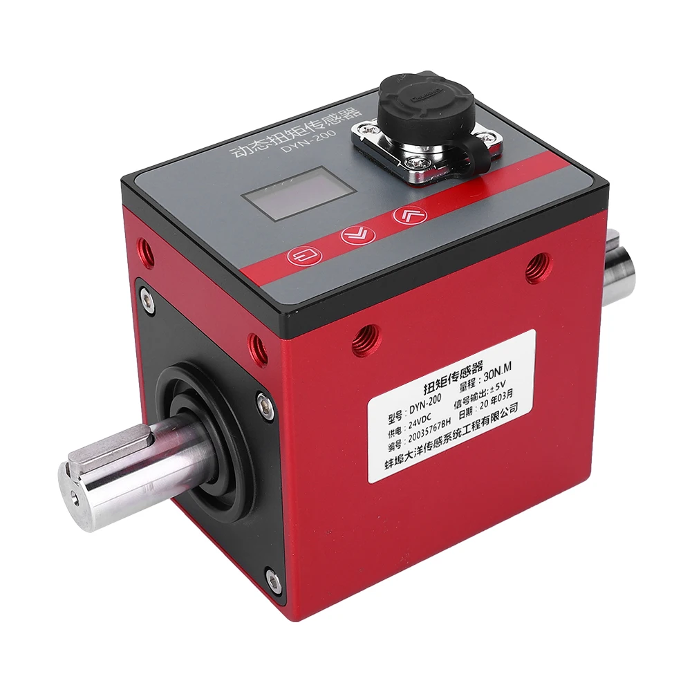 Датчик скорости двигателя DYN-200 30N.M Динамический датчик торсион Измеритель скорости двигателя Тестер измерения мощности Динамический вращающийся торсионный датчик