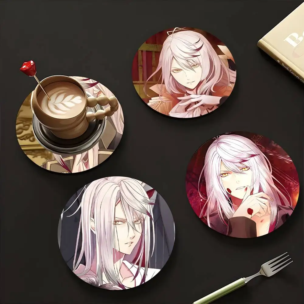 1pc Carla Tsukinami Anime Characters Wooden Coaster Colour Printing Cup Mat Home Desk Decoration Gifts