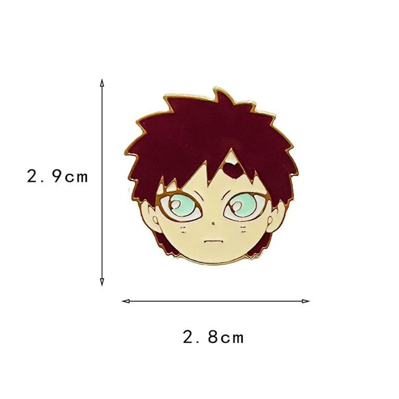 Anime Naruto Emaille-Anstecker Sasuke Kakashi Sakura Gaara Hinata Metall-Brosche Reversnadel Rucksack Kleidung Dekoration Fans Sammlerstücke Geschenke – Detail 1