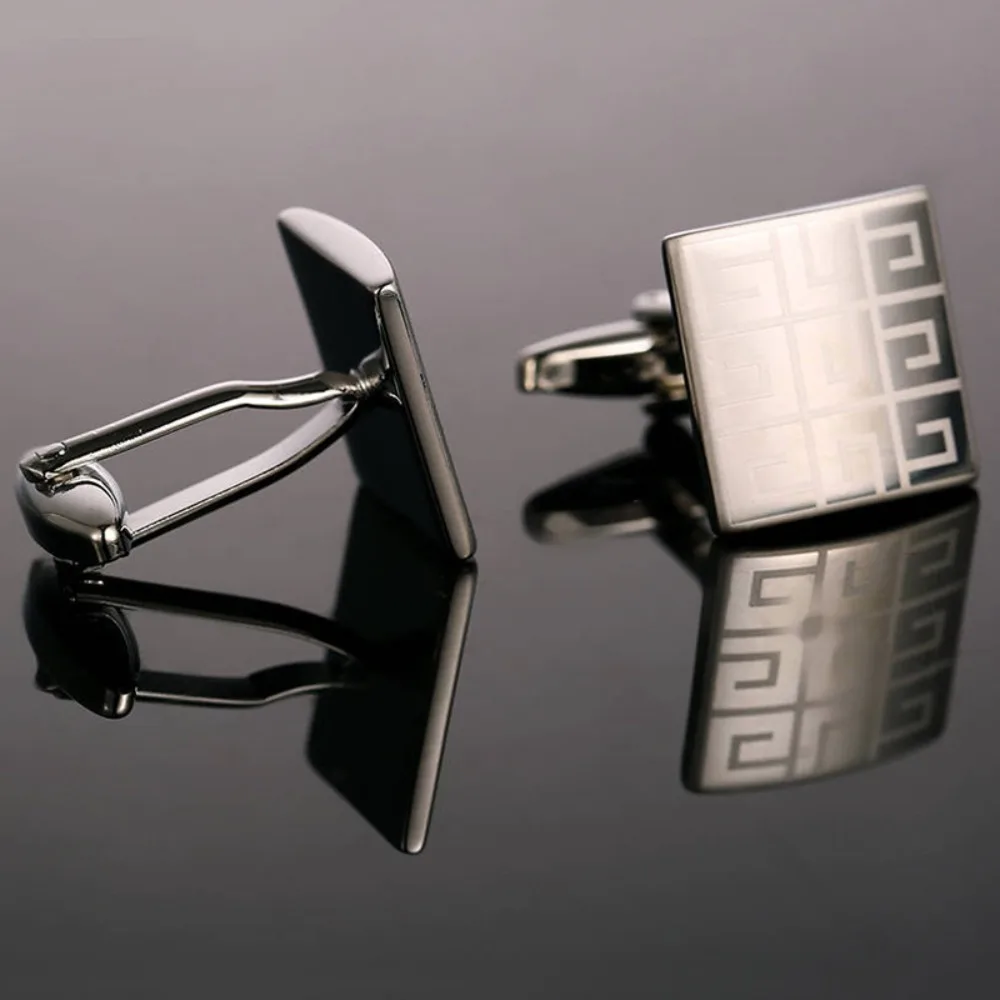 2PCSNine شبكة الليزر تصميم أزرار أكمام حار بيع الأزياء قميص كم أزرار أنيقة اكسسوارات للرجال بالجملة عبر الحدود