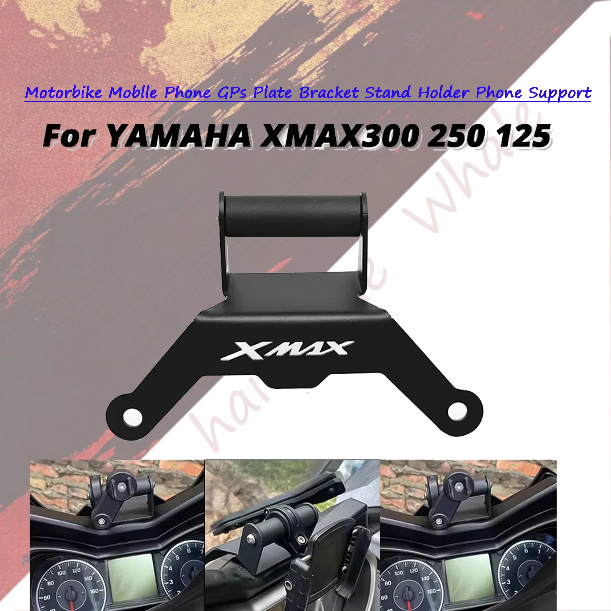 New Support Suitable For Yamaha XMAX300 400 250 125 Modification and Expansion Mobile Navigation Bracket Metal Accessories