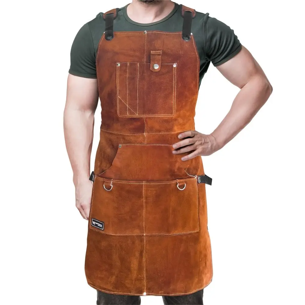 

Shop Apron Heavy Duty Wood Working Apron for Men with Tool Pockets for Woodworkers Blacksmiths Carpenters MXXL
