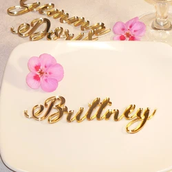 Cartões De Nome Acrílicos Personalizados, cartões De Madeira Personalizados Do Lugar Do Convidado, Decorações Personalizadas De Mesa De Casamento