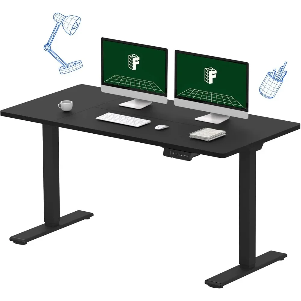 

63 x 28 Inch Dual Motor Standing Desk, Computer Desk with Memory Controller, Home Office Desk with Splice Board