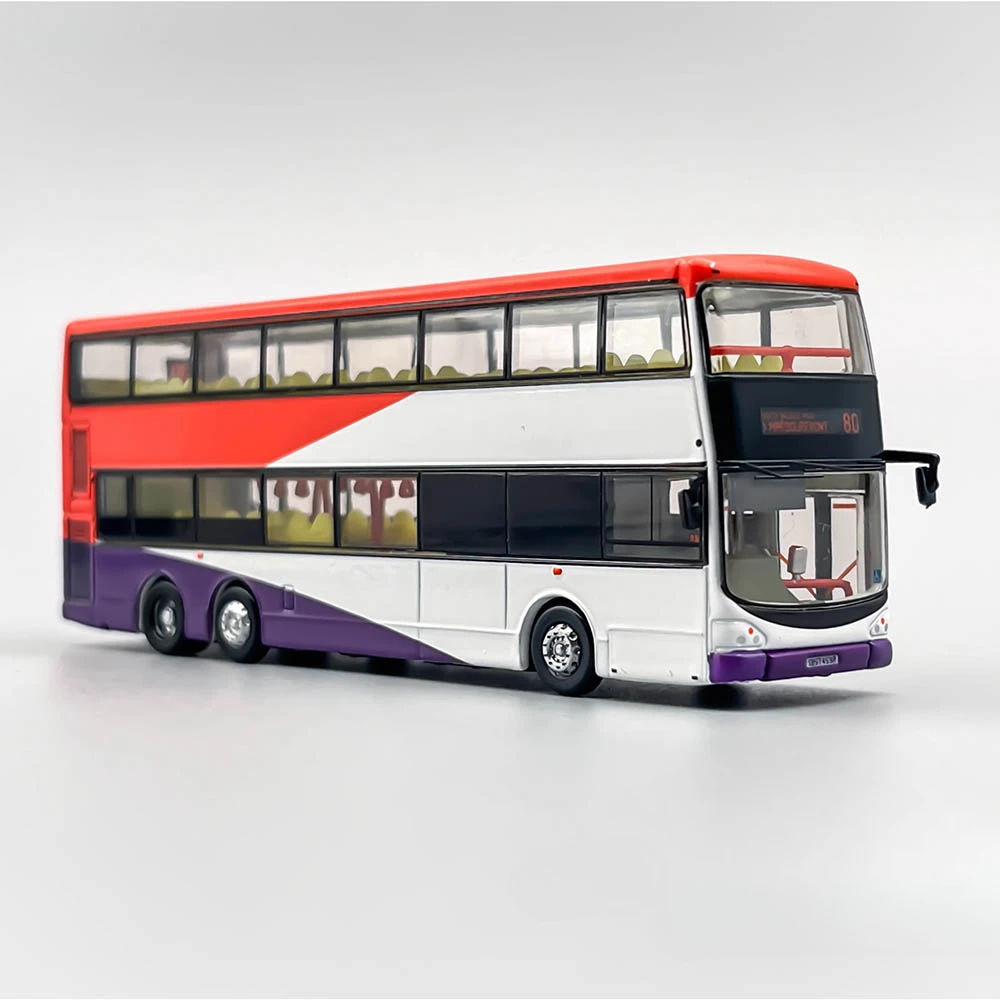 1/110 Singapore Double-decker Bus Model Alloy 80 Route Bus Model Collection Gift