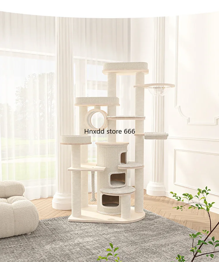 Cat climbing frame integrated large wooden cat frame multi-storey cat villa