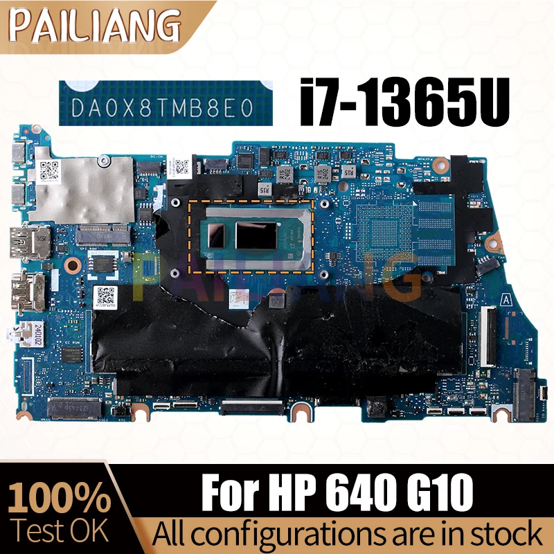 For HP 640 G10 Notebook Mainboard DA0X8TMB8E0 SRMM0 i7-1365U Notebook Mainboard  Full Test