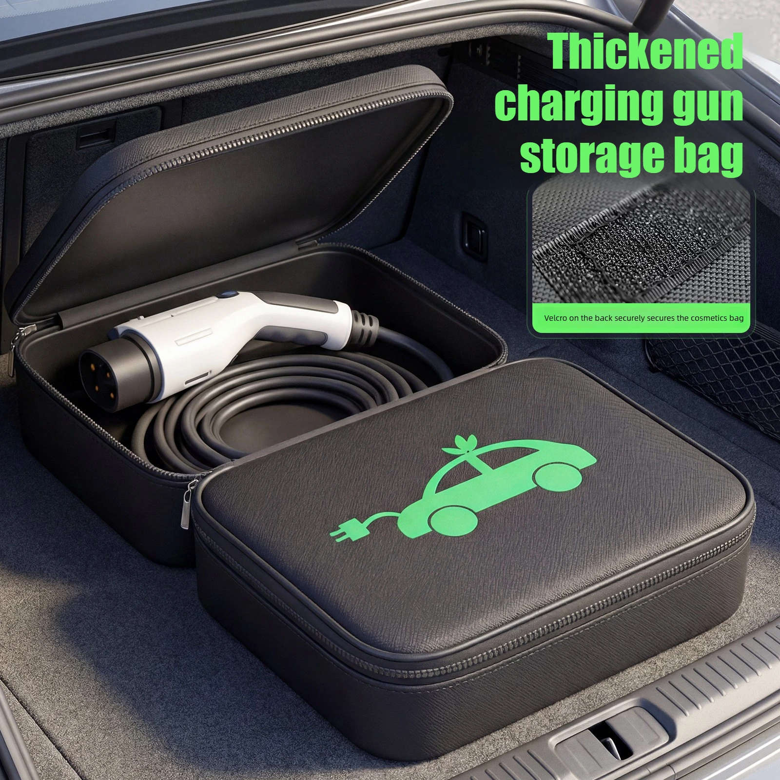 EV Car Charging Cable Storage Bag Electric Car Charger Plugs Storage Carry Bag Handled Bag Waterproof Car Charging Cable