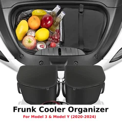 Per Tesla Model Y Model 3 2020 2021 2022 2023 2024 Frunk Cooler Organizer borsa termica isolante organizzatori di stoccaggio del bagagliaio anteriore