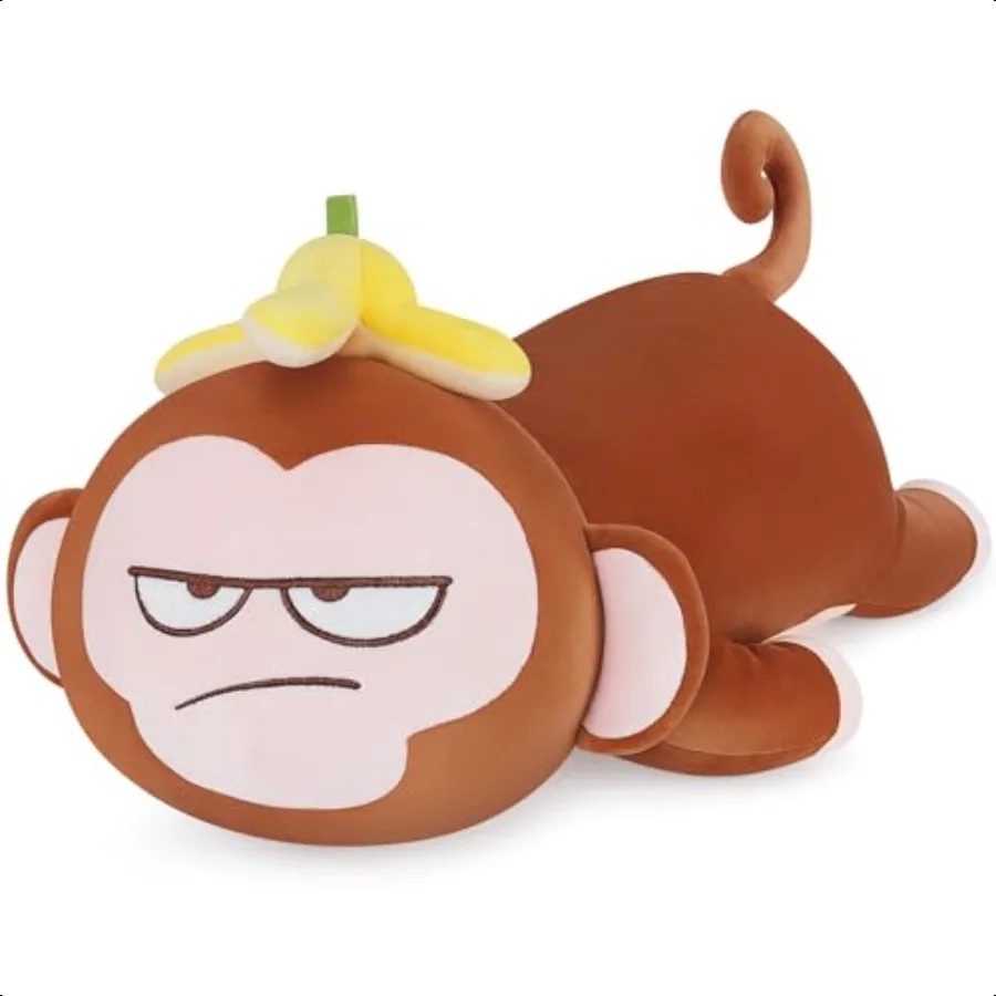 

Achwishap Banana Monkey Plush PillowMonkey Stuffed Animal Plush Toy Cute Plushies Banana Monkey Kawaii Pillow Lovely Monkey Hin