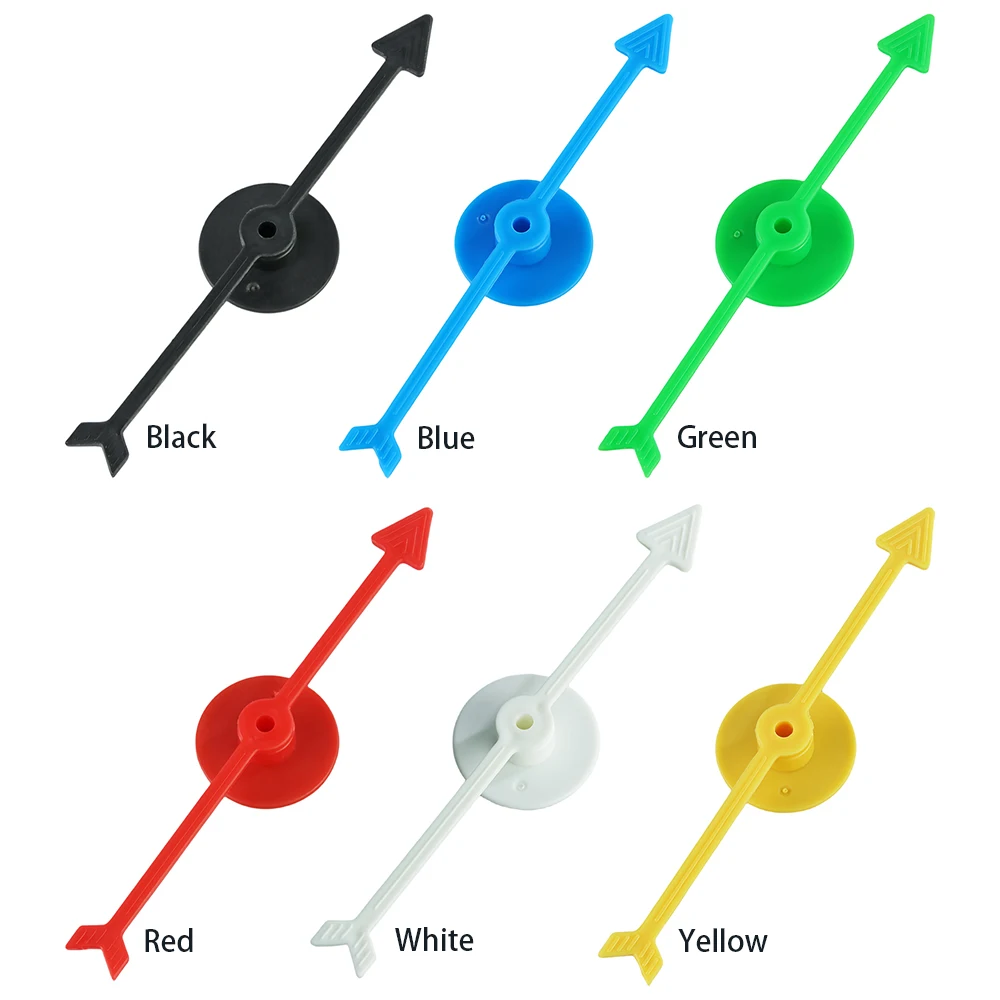 Board Game Plastic Game Arrows 6 Pieces 10cm Rotating Pointer Turntable Accessories Tabletop Games