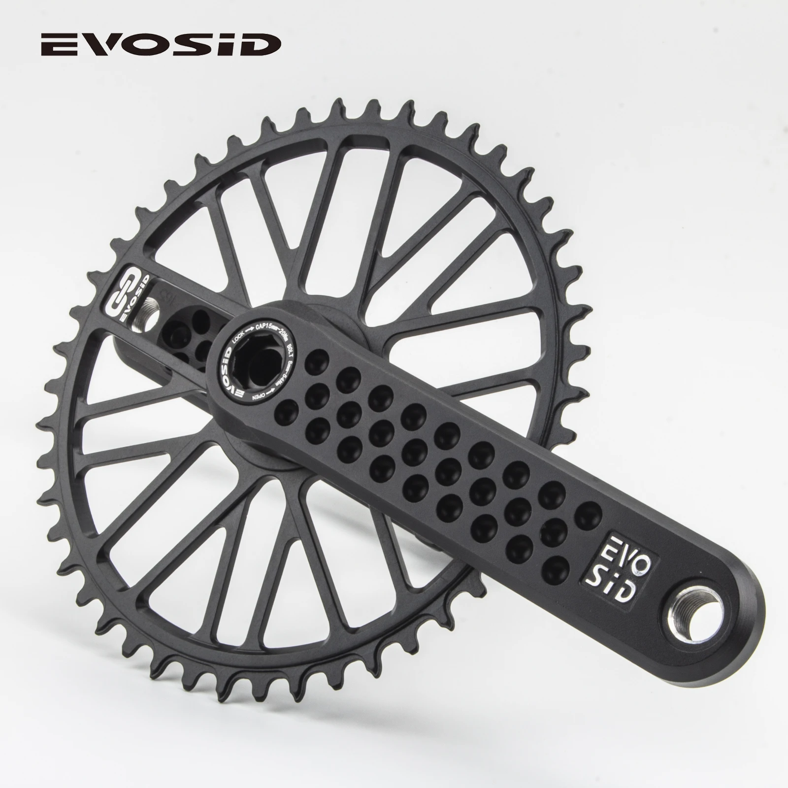 EVOSID Road Crankset 165/170/175mm Hollow Crank Integrated Chainring 11/12 Speed 40/42/44/46/48/50T Direct Mount Bicycle Crank