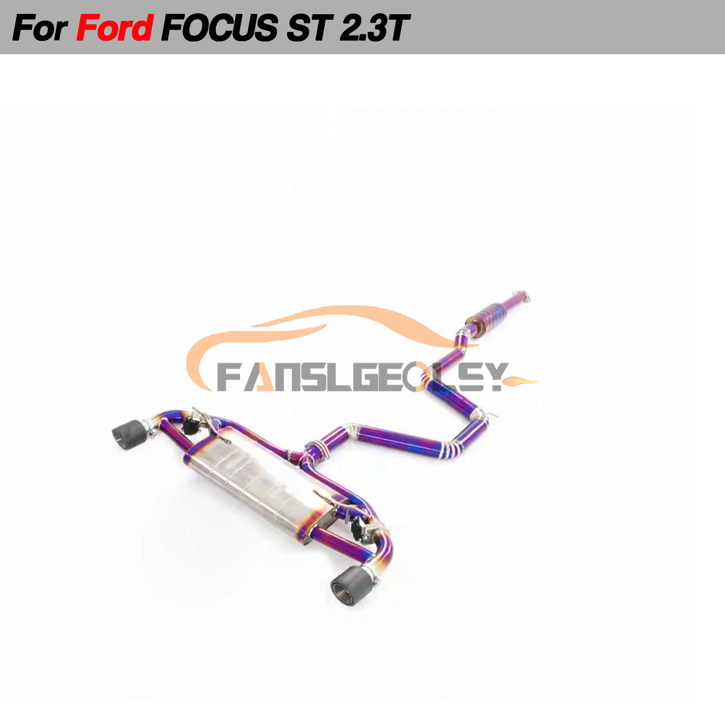 For Ford Focus ST 2.3T Titanium Alloy Performance Catback Exhaust System Valve With Muffler Pipes Tuning exhaust assembly